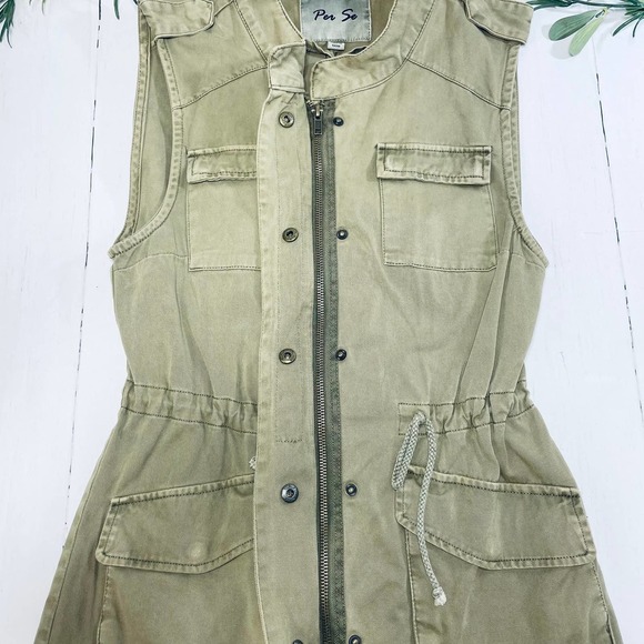Per Se Army Green Utility Vest (Sz XS) - Picture 7 of 10